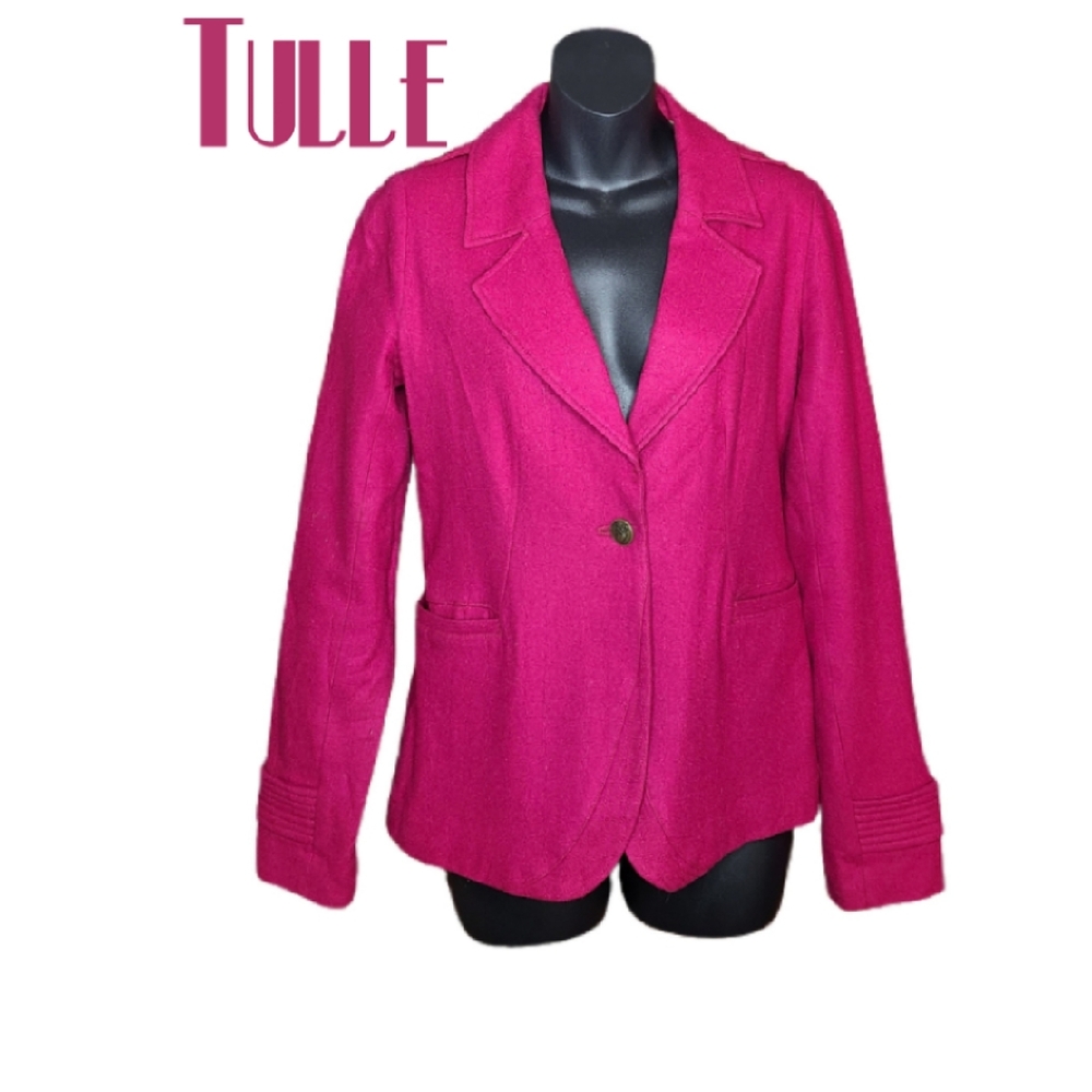 TULLE ORIGINAL  MAGENTA WOOL BLEND  JACKET SIZE M